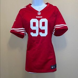 NFL Women’s Red and White Oversized Jersey Top San Francisco 49ers SZ XL